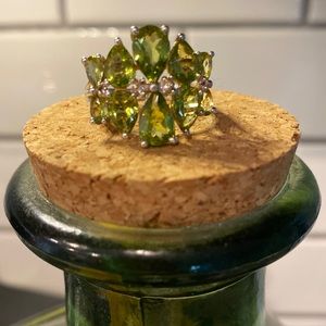 Unique Green stone ring